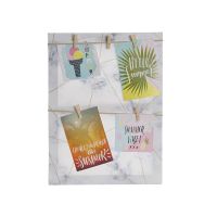 Lot de 2 porte-photos toile Tropical 30 x 40 cm