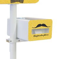 Magnet face avant imprimante motif Moustache